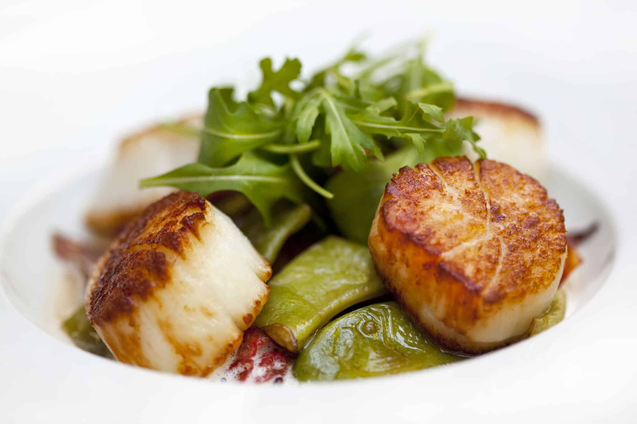st. jacques scallops and peppers